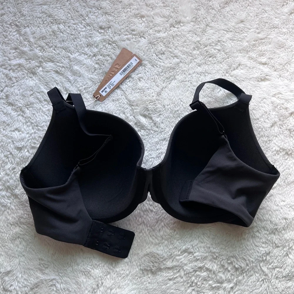 Skims Women's Fits Everybody T-Shirt Bra Onyx Black BR-UWR-2294 Size 32DDD New